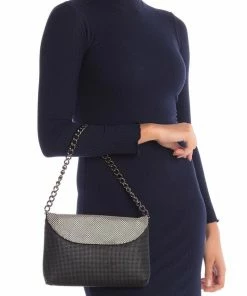 Whiting And Davis Dimple Flap Mesh Clutch Evening Bags