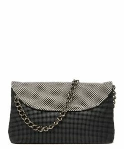 Whiting And Davis Dimple Flap Mesh Clutch Evening Bags
