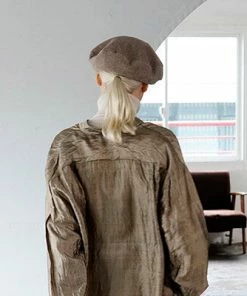 PCNQ Vis Oversized Lined Wool Beret