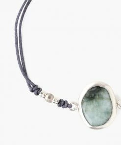 Chan Luu Jewelry Cord Bracelet With Framed Stone