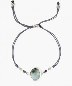 Chan Luu Jewelry Cord Bracelet With Framed Stone