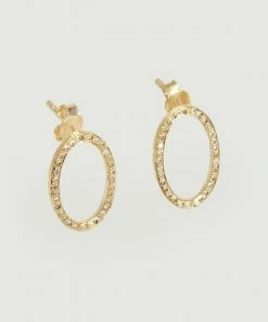 5 Octobre Jewelry Glen Diamond Oval Frame Earrings