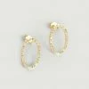 5 Octobre Jewelry Glen Diamond Oval Frame Earrings