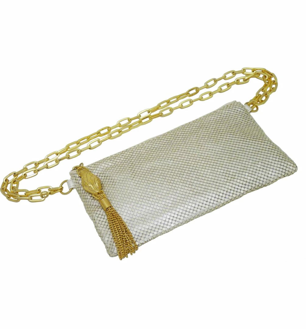 Whiting And Davis Snakehead Mesh Belt Bag Bags