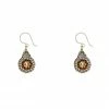 Miguel Ases Silver/Amber/Pink Small Teardrop