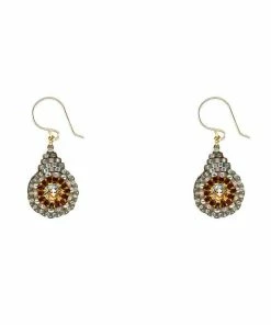 Miguel Ases Silver/Amber/Pink Small Teardrop