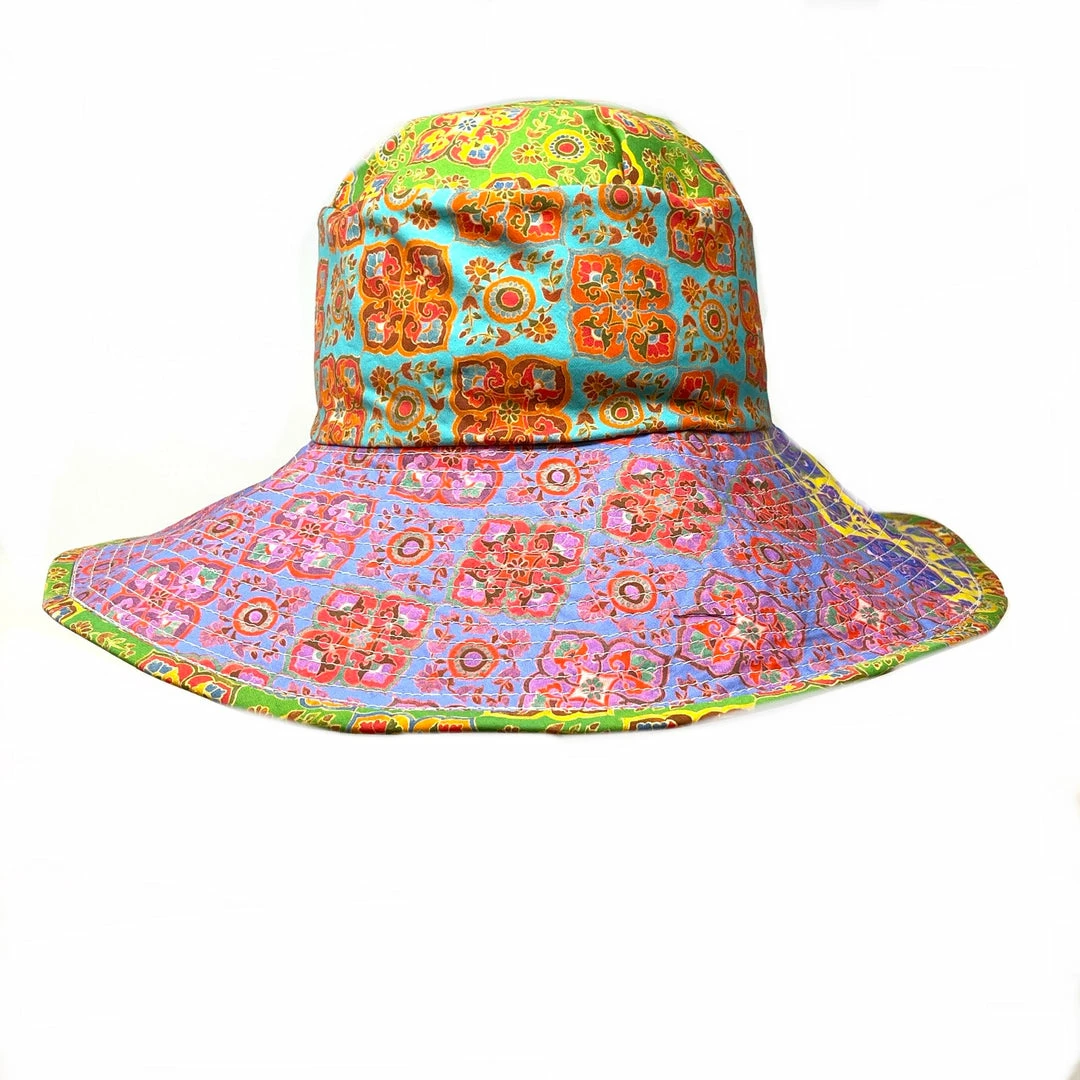 Grevi Hats Liberty Patchwork Floppy Sun Hat Bright