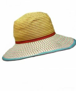 Grevi Hats Stitched Ribbon Floppy Sun Hat