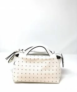 Laura DiMaggio Bags White Studded Mini Satchel