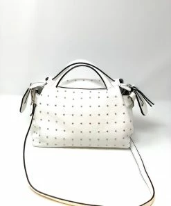 Laura DiMaggio Bags White Studded Mini Satchel