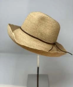 Hats And Dreams H+D Crushable Raffia Floppy Sun Hat With Leather Cord
