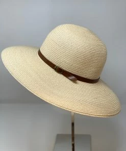 Hats And Dreams H+D Wide Brimmed Borsalino Sun Hat Leather Belt Detail