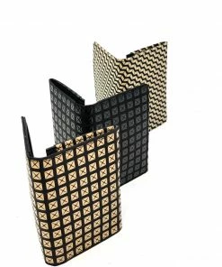 INDEN Est 1548 Wallets Chevron And Studs Business Card Case