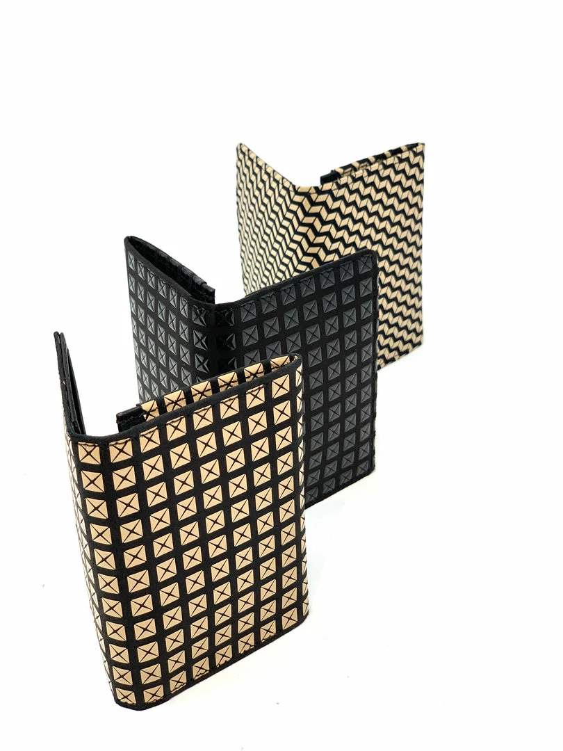 INDEN Est 1548 Wallets Chevron And Studs Business Card Case
