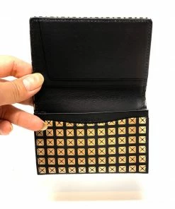 INDEN Est 1548 Wallets Chevron And Studs Business Card Case