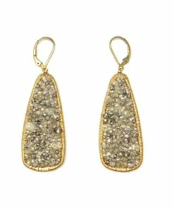 Dana Kellin Jewelry Large Woven Topaz And Labradorite Teardrop