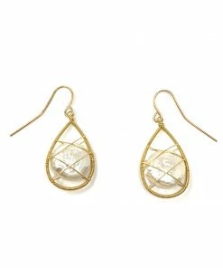 Made In NYC Open Weave Freshwater Pearl Teardrop