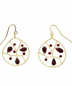 Made In NYC Woven Garnet Teardrop