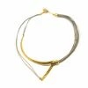Made In Greece Torqued Arc Necklace