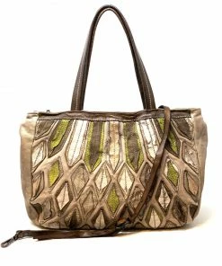 Caterina Lucchi Bags Linen And Leather Applique