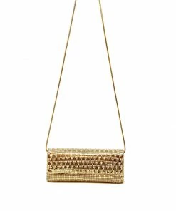Whiting And Davis Evening Bags Deco Triangle Pyramid Mesh Clutch