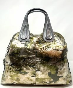 Laura DiMaggio Bags Large Metallic Camo Satchel Tote