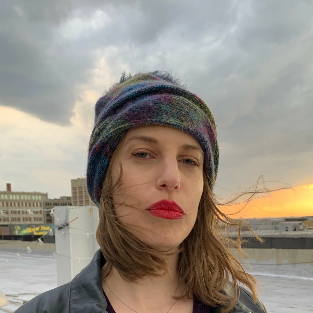 Angiolo Frasconi Hats AF Mohair Wool Pom Pom Knit Hat Red