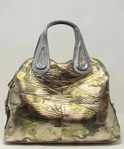 Laura DiMaggio Bags Large Metallic Camo Satchel Tote
