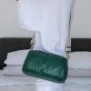 Brontibay Paris Bags Mamamia Vintage Leather Crossbody Emerald