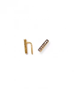 5 Octobre Jewelry Tom Diamond Stud Ear Hooks