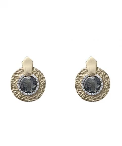 Tat2 Designs Jewelry Vintage Gold Hammered Circular Shield