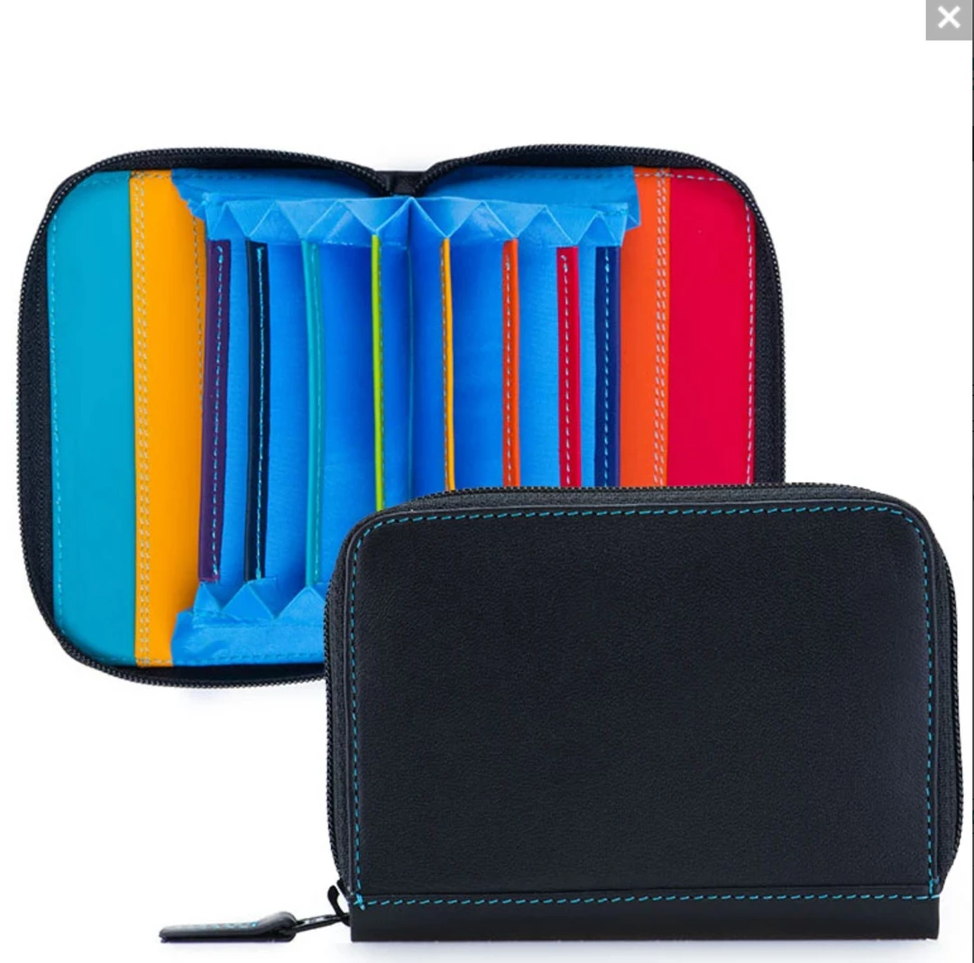 Mywalit RFID-protected Zip Around Fan Credit Card Wallet