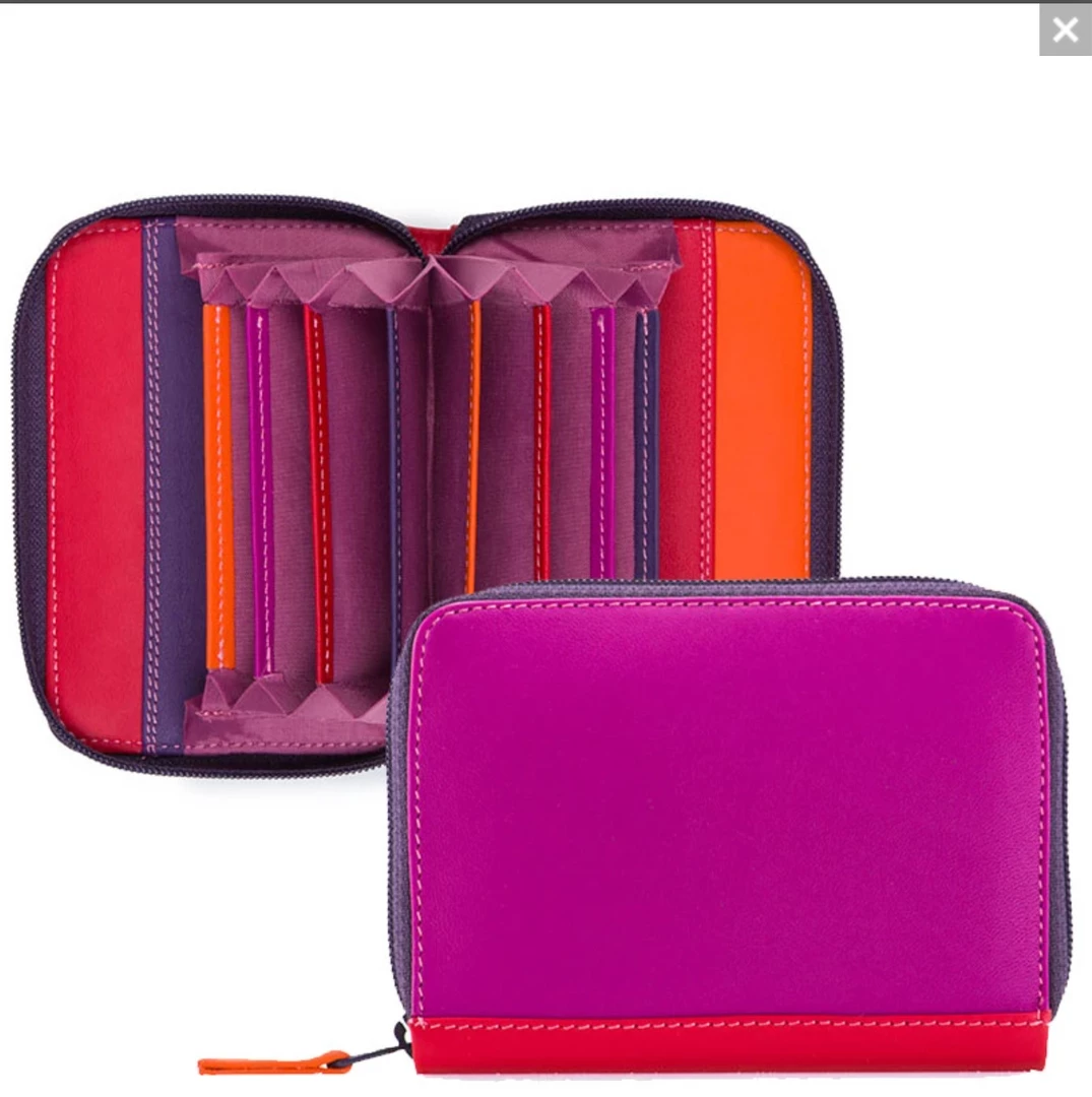 Mywalit RFID-protected Zip Around Fan Credit Card Wallet