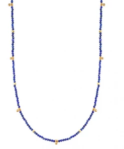 AVF Lapis Small Gold Charms Necklace