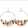 Made In NYC Dangling Woven Tourmaline Hoops Jewelry