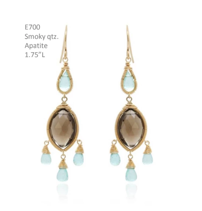 Made In NYC Smoky Topaz And Apatite Chandelier