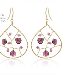 Made In NYC Woven Garnet Teardrop