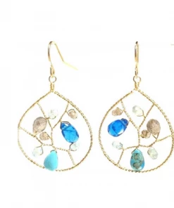 Made In NYC Woven Blue Mix Teardrop