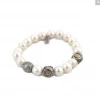 Tat2 Designs Silver Cera Pearl Stretch Bracelet Jewelry