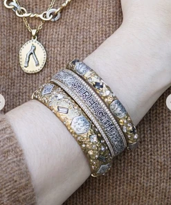 Tat2 Designs Gold Oval Empire Bracelet Jewelry