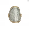 Tat2 Designs Gold Maria Theresa Curved Coin Ring