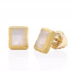Dean Davidson Baguette Gemstone Studs Rainbow Moonstone
