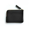 Carre Royal Black Minimalist Zip Purse Wallets