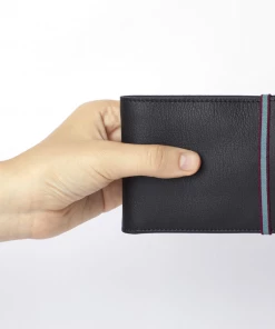 Carre Royal Black Minimalist Wallet With Coin Pocket Wallets