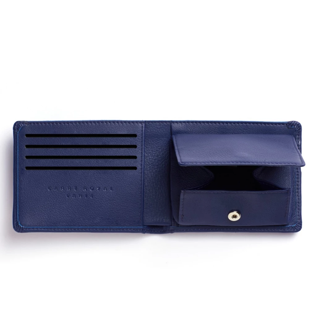 Carre Royal Navy Minimalist Wallet With Coin Pocket Wallets