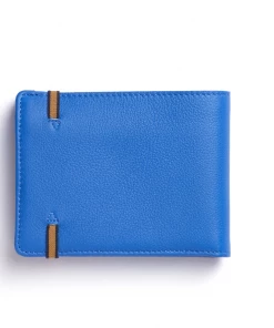 Carre Royal Wallets Bright Blue Minimalist Wallet With Coin Pocket