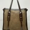 Made In Italy VLD Vertical Tote In Washed Black Rafia