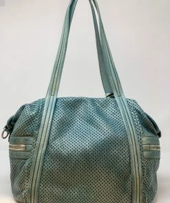 Bags VLD Perforated Side Pocket Tote In Aqua