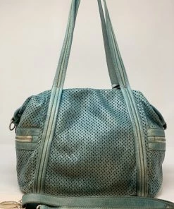Bags VLD Perforated Side Pocket Tote In Aqua