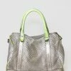 **SALE** VLD Stonewashed White Perforated Satchel